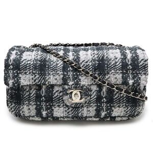 Chanel Tweed Print Nylon Chain Shoulder Bag